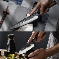 Vente en gros ensemble de couteau de cuisine en acier inoxydable ensemble de couteaux de chef japonais manche en bois couteaux de cuisine ensemble de couteaux pour la cuisine