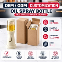 Botol Semprot Minyak Vertikal Tanpa Sedotan, Botol Bumbu Dapur Rumah Tangga, Botol Semprot Kaca dengan Atomizer Minyak Model Tekan