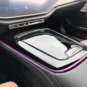 Mercedes-Benz E-Class Center Console Panel Carbon Fiber Texture ABS Interior Trim Decal For W214 2024+ E260 E300 - Product Image 3