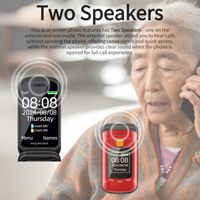Teléfono Móvil para Personas Mayores F899 con Doble SIM, Pantalla Dual, Botón SOS Grande y Batería de 1000-1499 mAh para Exportación