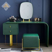 Commode de chambre à coucher simple et luxueuse de style nordique, armoire de rangement, coiffeuse, table de maquillage pour fille avec miroir à lumière LED