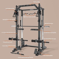 Rack de Squat Multifonctionnel Style Cadre avec Machine Smith et Appareil d'Entraînement Complet Flybird pour Usage Domestique, Banc de Squat et Presse