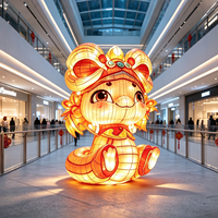 Chinesisches Kulturerbe Handgefertigte Niedliche Cartoon-Schlangenlaterne für Einkaufszentrum-Festdekoration