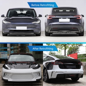2017-2025 Car Modification Upgrade Gen2 Resin Body Kit Front Rear Bumper Lip <b>Engine</b> <b>Hood</b> Side Skirt for Tesla Model 3 - Product Image 3