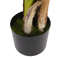 Künstlicher Alpinia Zerumbet 4ft Kunst baum mit realistischen Blättern und Blumen für Home Office Innendekorationen