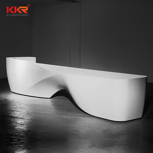 Superficie sólida encimera <span class=keywords><strong>de</strong></span> piedra <span class=keywords><strong>de</strong></span> resina <span class=keywords><strong>de</strong></span> escritorios <span class=keywords><strong>de</strong></span> recepción clásico personalizado recepción para <span class=keywords><strong>trabajo</strong></span> - Product Image 5