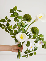 Bouquet de mariée en fleurs artificielles d'eucalyptus, arrangement floral artificiel pour demoiselles d'honneur, mariages, décoration de table et de vase à domicile