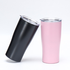 Stainless Steel Tumbler <b>Double</b> <b>Wall</b> Vacuum Insulated 20 Oz Travel <b>Mug</b> With Lid Pink Black Color Options - Product Image 2