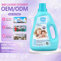 Détergent à lessive liquide pour la maison, 2 kg, formule douce et délicate, élimination des taches tenaces, parfum frais, pour le lavage quotidien des vêtements en famille