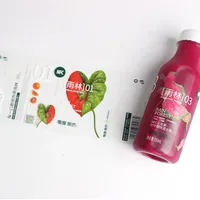 Étiquettes autocollantes personnalisées colorées pour bouteilles de jus de fruits, imperméables, de qualité alimentaire, impression numérique, autocollants