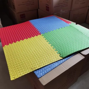 Giá rẻ lồng vào nhau Thảm bọt Đen lồng vào nhau Mat kim cương mô hình EVA phòng tập thể dục sàn mat 60cm x 60cm - Product Image 3