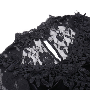 Nuevo Vestido Midi Gótico Estético para Mujer, Vintage, Elegante, con Encaje, Transparente, con Mangas Acampanadas, Cintura Alta, Vestido de Fiesta - Product Image 5