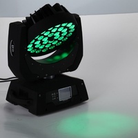 2PCS + Flight Case/ Led Zoom Wash 36x18w Rgbwauv 6in1 Moving Head Light Lyre Wash Zoom Wedding Church Stage Moving Head Wash Light