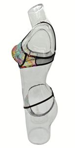 Lencería Sexy para Mujer, Conjunto de Bralette y Tanga de Encaje Transparente, Lencería Sexy de Moda - Product Image 6