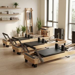 Máquina de Pilates Reformer Plegable de Madera, Cama Reformer para Pilates, para Uso en Casa y Entrenamiento en Gimnasio - Product Image 1