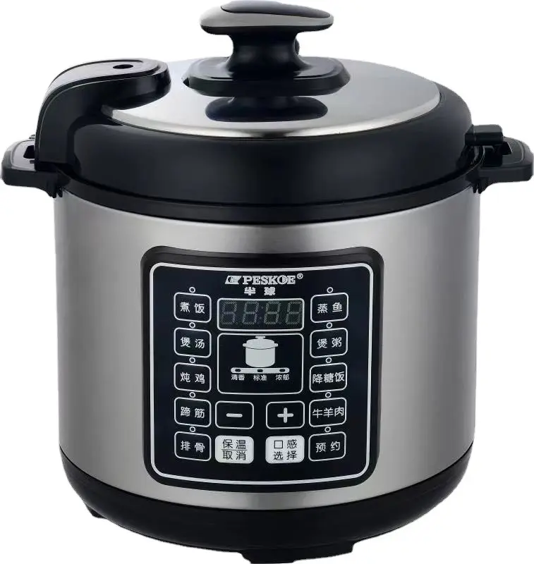 High Quality Commercial Or Household Electric Pressure Cooker Stainless Steel Multi 6L Capacity Pressure Pot Cookers