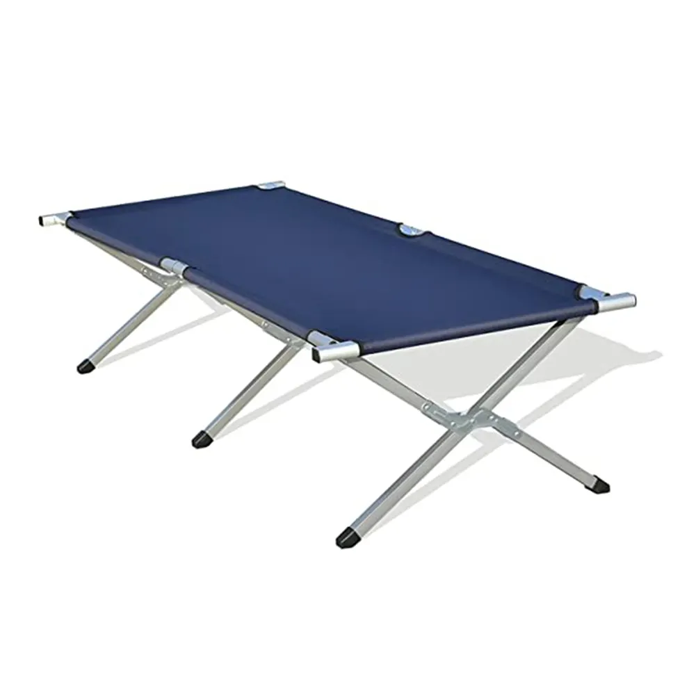 Legergroen/Blauw Opvouwbaar Aluminium En Metalen Opvouwbare Single Campingbed