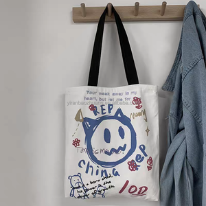 Sac fourre-tout en toile de coton noir <span class=keywords><strong>beige</strong></span> avec fermeture éclair et poche Taille de vente en gros 34X37Cm Logo personnalisé imprimé de haute qualité 12Oz - Product Image 1