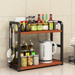 Étagère de cuisine sur pied étagère de rangement pour condiments accessoires et articles de contact non alimentaire pour épices multi-niveaux métal moderne - Product Image 5