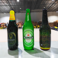 Bouteilles de vin gonflables personnalisées pour la décoration d'événements festifs en extérieur, design personnalisé, PVC imperméable, bouteilles de bière gonflables