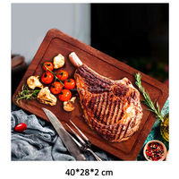 Logo personnalisé Planche à découper de charcuterie en bois d'ébène noir de qualité supérieure Planche à pain en bois