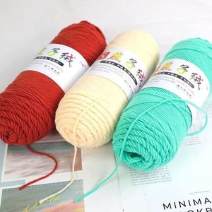 4<span class=keywords><strong>คู่</strong></span>ของ5เส้นนม, ผ้าฝ้าย, กำมะหยี่กลืน, แฮนด์เมด DIY รองเท้าแตะดอกไม้โครเชต์, ผ้าพันคอ, เส้นด้ายหยาบขนาดกลางขายส่ง - Product Image 3