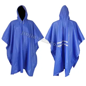 OEM günstiger Preis individuelle wasserdichte Jacke PVC Regen Poncho Regenmantel mit Logo Regenmantel für Regenmantel