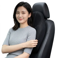 Coussin de Soutien Lombaire Ergonomique en Mousse à Mémoire de Forme Premium, Respirant, en Maille 3D, pour Chaise de Bureau et Voiture, Orthopédique, Contre la Sciatique et les Douleurs Dorsales