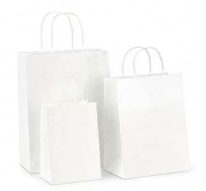 Factory Custom <b>Paper</b> <b>Bag</b> with Handle <b>White</b> Brown Yellow <b>Paper</b> <b>Bag</b> Kraft <b>Paper</b> <b>Bag</b> with Own logo - Product Image 2