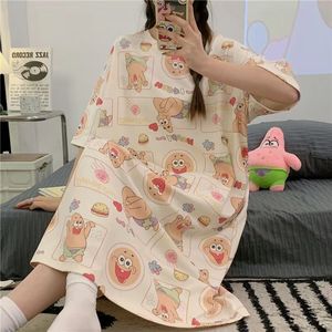 Vestiti estivi <span class=keywords><strong>da</strong></span> donna per la casa delle ragazze medio lunghi cartoni animati dolce vestito largo traspirante <span class=keywords><strong>camicia</strong></span> <span class=keywords><strong>da</strong></span> <span class=keywords><strong>notte</strong></span> a maniche corte vendita calda per - Product Image 4