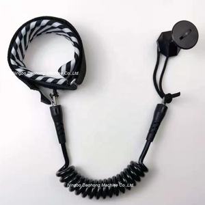 Leash de poignet en TPU premium, fabrication directe d'usine, personnalisé pour <span class=keywords><strong>bodyboard</strong></span>, avec cordon en spirale et connecteur - Product Image 1
