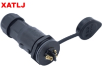 Connecteur étanche à verrouillage rapide mâle-femelle à 2 cœurs série XATLJ M25 50A CE ETL UL94V-0