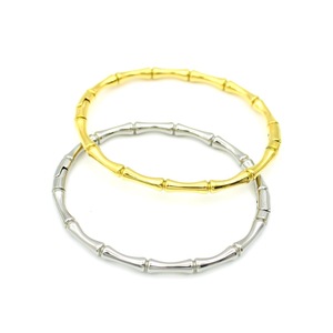 Bamboo Joint Stainless Steel <b>Bangle</b> Bracelet Elegant Round Ring Minimalist Design Fashion Jewelry for Women and <b>Men</b> - Product Image 1