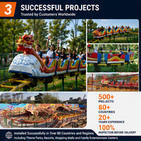 Mini-Parc de Montagnes Russes Dragon en Métal et Fibre de Verre pour Extérieur, Parc d'Attractions, Centre Commercial, Manège pour Enfants avec Capacité de 18 Personnes