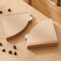 Filtres à café en V personnalisés, écologiques, de qualité alimentaire (pâte de bois naturelle brune non blanchie) pour machine à café V-Meika V02
