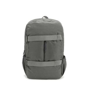Minimalist Unisex Nylon <b>Laptop</b> <b>Backpack</b> Water Resistant Zipper Hasp Closure Eco-Friendly Portable 20-39L Large Capacity Shoulder - Product Image 1