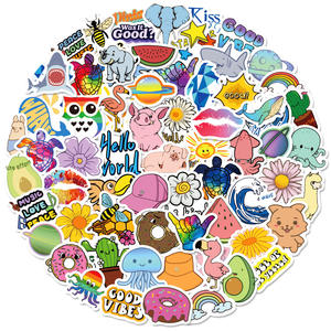 מתנה חינם אלפבית סִגְנוֹן 100 יחידות 4cm מדבקות ויניל קטנות וחמודות לאותיות עבור סקייטבורד גיטרה VSCO דקור - Product Image 3