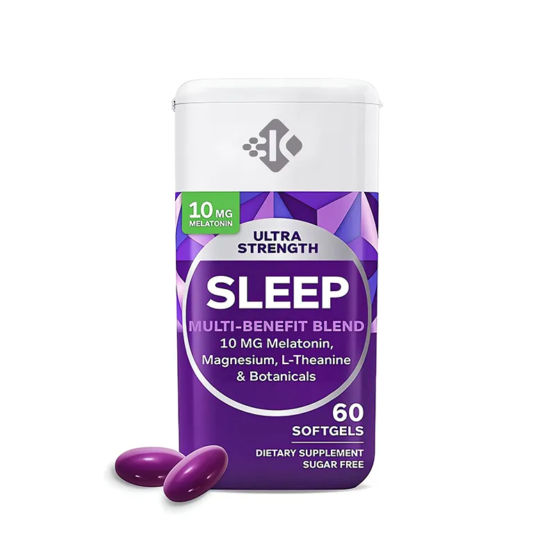 OEM/ODM Melatonin kapsul lembut meningkatkan dan mengatur tidur suplemen diet tidur kapsul lembut Super tidur