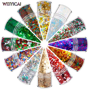 Nueva Llegada Colorido Navidad Nail Glitter Powder Nail Art Design Lentejuelas <span class=keywords><strong>2021</strong></span> Bulk Disco Blanco Acrílico Decoración Nail Glitter - Product Image 1