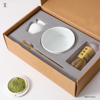 Nouveau kit de bol à thé matcha en céramique blanche moderne et populaire outils de luxe en gros ensemble cadeau matcha avec logo personnalisé
