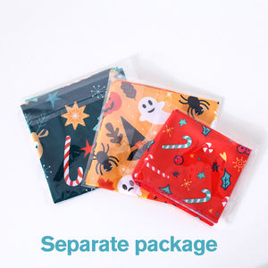 وشاح مثلث مخصص للكلاب بتصميم عيد الميلاد، يُباع بالجملة، مصنوع من القطن للكلاب الكبيرة - Product Image 4