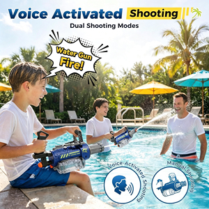 Pistola <span class=keywords><strong>de</strong></span> Agua Eléctrica para Adultos y Niños, Capacidad <span class=keywords><strong>de</strong></span> 3000 ml, Control por Voz, Alcance <span class=keywords><strong>de</strong></span> 26-30 Pies, Pistola <span class=keywords><strong>de</strong></span> Agua Gatling con Luces LED - Product Image 5