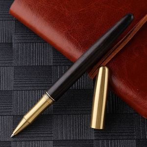 Stylo bille en bois gravé au laser, laiton, bois de rose, bois d'ébène, largeur d'écriture 1,0 mm, stylo personnalisé avec logo - Product Image 2