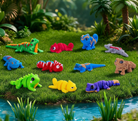3D-Gedruckte Eidechsen-Sammlerfigur mit Beweglichen Gelenken, Mini-Reptilienfigur für Ausstellungsregal, Schreibtisch, Lernspielzeug, Partydekoration