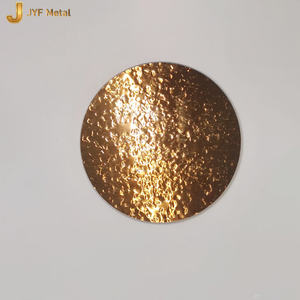 Feuille décorative en acier inoxydable de couleur et de taille personnalisées, feuille en acier inoxydable martelée à la main en laiton - Product Image 1