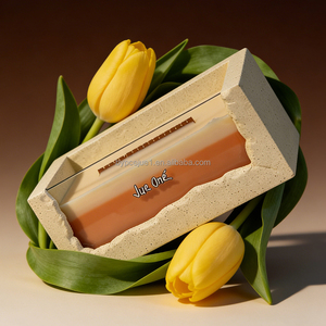 Jueone – Nouveaux pots à bougies vides en verre et béton, carrés, grande capacité 25 oz, pour remplir de la <span class=keywords><strong>cire</strong></span>, récipients en ciment - Product Image 4