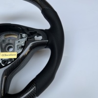 Volant de voiture à 3 branches en fibre de carbone véritable 100% CCexcellent, fait à la main, finition mate/brillante, matériaux de poignée personnalisables