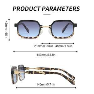 Gafas de Sol Personalizadas con Logotipo, Estilo Punk Vintage 2025, Montura Pequeña Cuadrada, Protección UV400, para Hombre y Mujer - Product Image 4