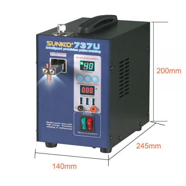 Sunkko 737u 220v/110v 2800w Digital Display Spot Welder 18650 Battery Spot Welder