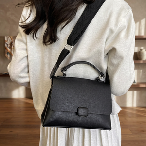 New Minimalist Fashionable Lady's PU <b>Bag</b> Animal Prints <b>Black</b> Flip Cover Large Capacity Crossbody Shoulder <b>Bag</b> Zipper Hasp - Product Image 3